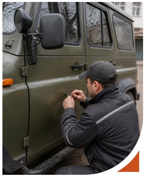 Профессиональное вскрытие автомобиля УАЗ без повреждений в Сыктывкаре